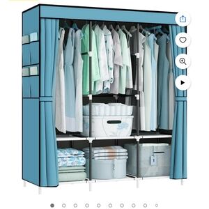 Sky Blue Portable Closet Organizer by [Brand]